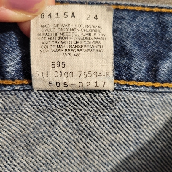 Vintage 80s Levi's 505 Made in USA Dark Pebble Wash Straight Leg Relaxed Jeans - Picture 8 of 8